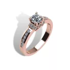 Ékszerpalota eljegyzési gyűrű szett  0.5ct G/VS gyémánttal EMB 014 rozé arany 