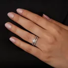 Ékszerpalota eljegyzési gyűrű szett  0.5ct G/VS gyémánttal EMB 014 platina 