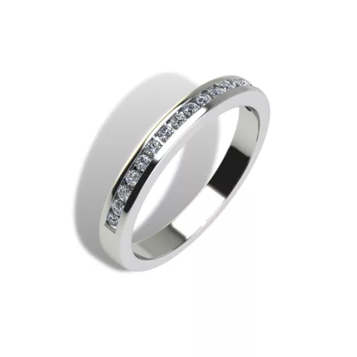 Ékszerpalota eljegyzési gyűrű szett  0.5ct G/VS gyémánttal EMB 014 platina 