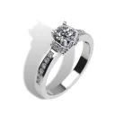 Ékszerpalota eljegyzési gyűrű szett  0.5ct H/SI gyémánttal EMB 014 platina 