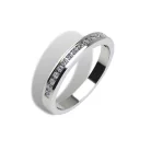Ékszerpalota eljegyzési gyűrű szett  0.5ct H/SI gyémánttal EMB 014 platina 