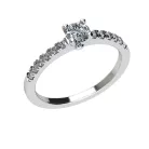 Ékszerpalota eljegyzési gyűrű 0,2ct gyémánttal OLG109 platina