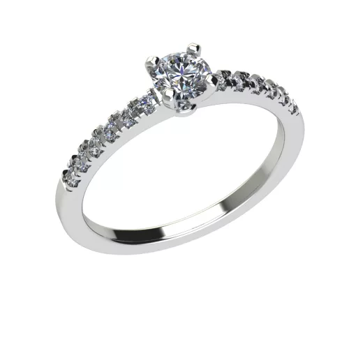 Ékszerpalota eljegyzési gyűrű 0,2ct gyémánttal OLG109 platina