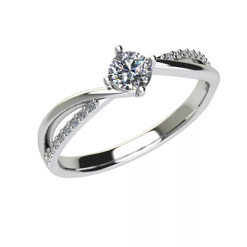 Ékszerpalota eljegyzési gyűrű 0,25ct gyémánttal OLG110 platina